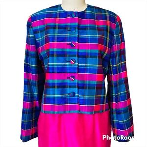 Vintage 80’s/90’s EVAN-PICON Silk Jacket and Skirt Set